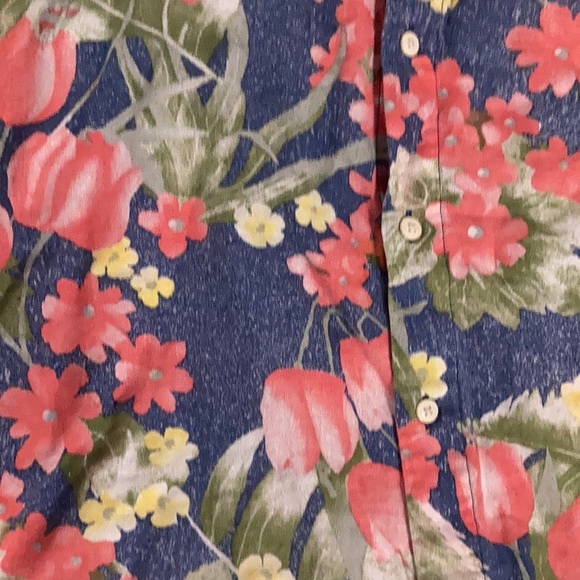 Nautica Casual Floral design short sleeve button down men’s size xl - Picture 4 of 4